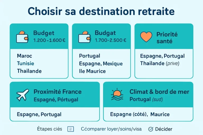 Pays où s’expatrier à la retraite : où vivent les retraités français